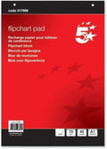 5 Star Office Flipchart Pad Perforated 40 Sheets A1 Plain, Red