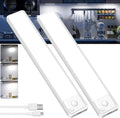 Under Cabinet Kitchen Lights LED - Cupboard Light Motion Sensor Indoor Rechargeable Strip Wireless USB Powered Magneti Battery Operated for Stairs Wardrobe Hallway Garage Bed[Energy Class G]