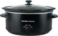 Hamilton Beach 6.5L Family Favourite Slow Cooker, 240W Energy-Efficient Design, Removable Oven-Safe Ceramic Bowl, 3 Heat Settings, Serves 6-8 People, Easy Clean, Black - HBSC070B