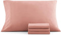 Casa Platino Pillow Cases 4 Pack - 50x75 cm Standard Size - Pre-Washed Brushed Microfiber with Envelope Closure – Soft and Wrinkle-Free - Rose Dawn