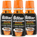 Buster Kitchen Plughole Unblocker (Pack of 3 x 150g) Fast-Acting Sink Unblocker Dissolves Fat, Food & Debris, Drain Cleaner Clears Blockages in Kitchen Sink Pipes - Made in UK