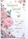 Someone Special Birthday Card - Female Ladies Her Floral - Size: 23cm x 15.5cm (9"x6") C75D