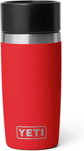 YETI Rambler Travel Bottle, Vacuum Insulated Stainless Steel Coffee Flask with Leakproof Hotshot Commuter Cap, Rescue Red, 12 oz (355 ml)