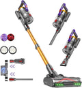 KIPMAX Cordless Vacuum Cleaner, 50KPa/70Mins/550W Stick Vacuum with Aromatherapy, Anti-Tangled handheld Vacuum Cleaner Self-Standing, Rechargeable Battery, LED Display for Pet Hair/Carpet/Floor