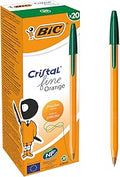 BIC Orange Original Fine Ballpoint Pens Fine Point (0.8 mm) - Green, Box of 20