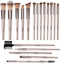 18 Pcs Makeup Brushes, Foundation brush,Professional Make Up Brushes Set Foundation Face Brush Kabuki Brush eye Makeup Brush Set, Makeup Brush Champagne Gold