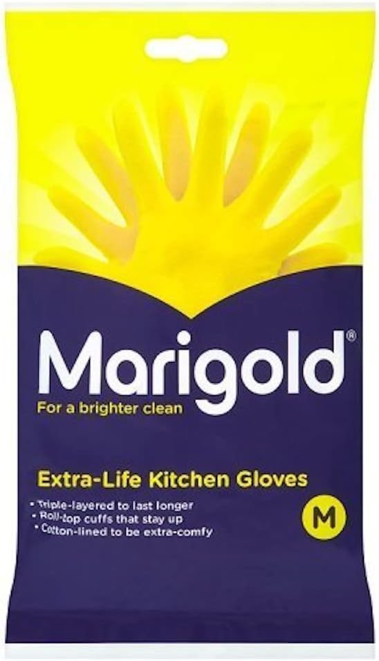 Marigold Unisex MARIGOLD RUBBER GLOVES KITCHEN- Yellow, Pack of 1