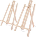 ASelected 2Pc Small Wooden Easel - 22x40CM Adjustable Tabletop Art Display Easel Stand for Displaying Canvas Paintings, Drawing, Weddings