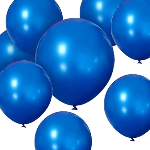 Blue Balloons 50 Pack 12 inch Strong Thicken Latex Blue Party Balloon for Happy Birthday, Kids Party Baby Shower Weddings Gender Reveal Graduation Decorations