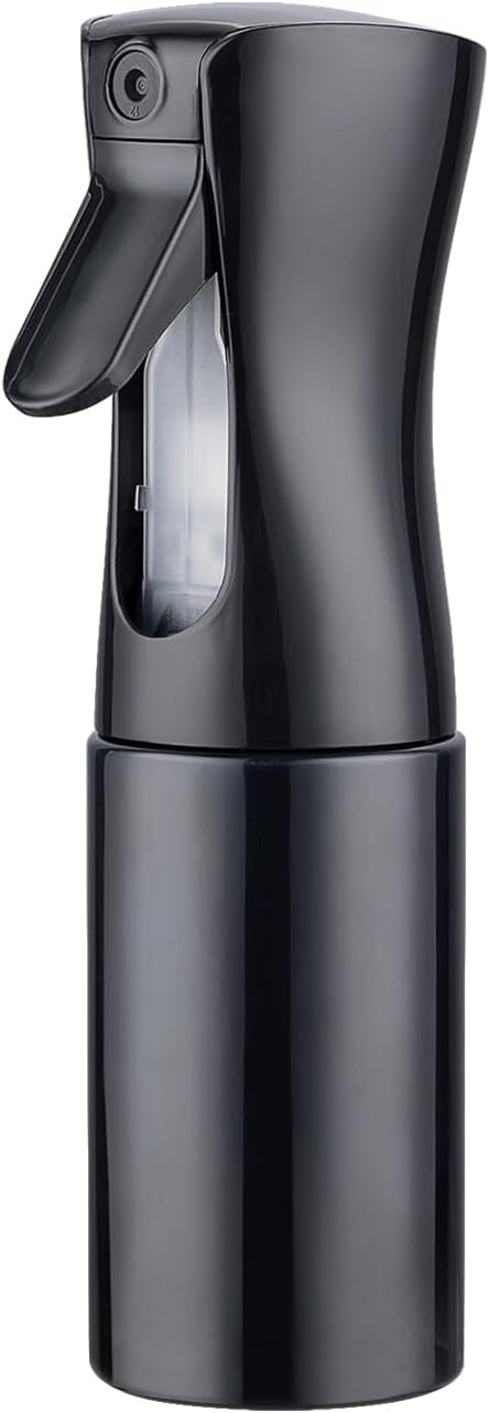 GRIFEMA 200ml Small Water Spray Bottles, Continuous Mist Empty Hair Spray Bottles for Cleaning, Curly Hair, Plants GE2001B-200B, Black