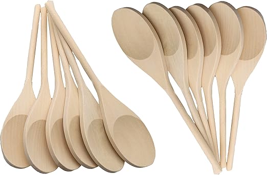Craftplay Wooden spoons | 23.5cm length | Pack of 12 spoons