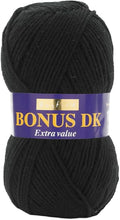 Sirdar Hayfield Bonus DK Double Knitting, Black (965), 100g