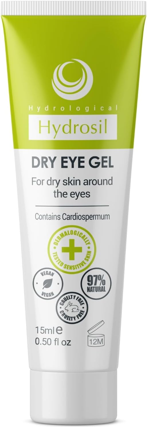 Hydrosil Dry Eye Gel 15ml – Soothing Gel for Dry, Itchy, Flaky Eyelids – Non-Greasy, Fragrance-Free, Suitable for Sensitive Skin – Made in Britain (15 ml)