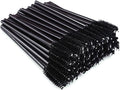 MSQ 50 Disposable Eyelash Brushes Disposable Mascara Wands Eyebrow Spoolie Brushes Applicator Cosmetic Makeup Tools (Black)