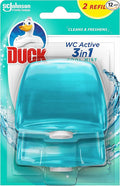 Duck Liquid Toilet Rim Block Twin Refills, 3-in-1 Toilet Bowl Cleaner, Cool Mist, Pack of 6 (Total of 12 x 55ml Refills)