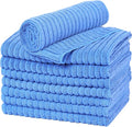 Microfibre Tea Towels, Thick, Soft, Super Absorbent and Lint Free Kitchen Towels, 45 x 65 cm, Pack of 8, Blue