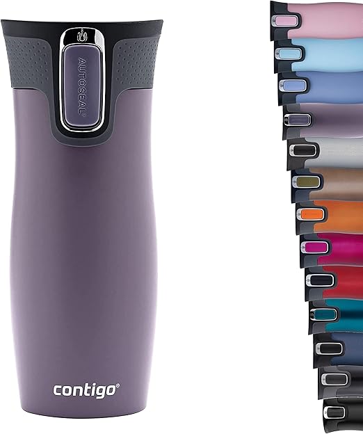 Contigo West Loop Autoseal Travel Mug, Stainless Steel Thermal Mug, Vacuum Flask, Leakproof Tumbler, Coffee Mug with Easy-Clean Lid
