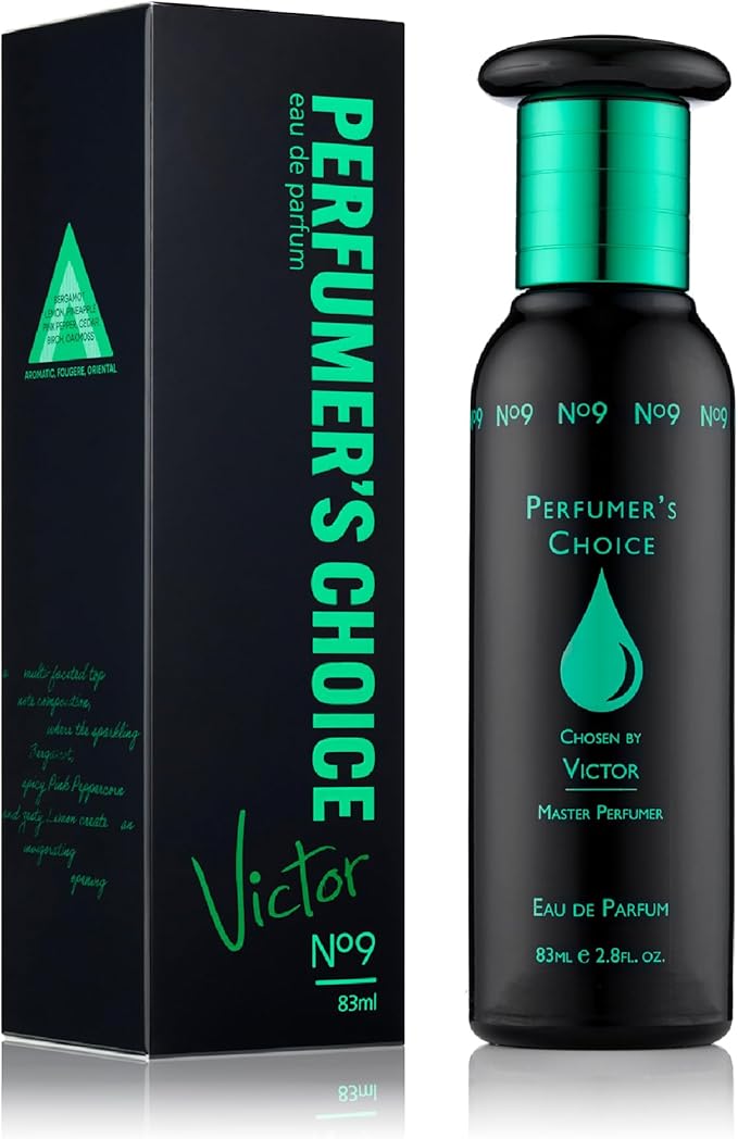 PERFUMER'S CHOICE No 9 Victor Perfume for Men. 83ml Eau de Parfum, Luxury Fragrance - Mens Aftershave, Long Lasting Fragrance by Milton-Lloyd
