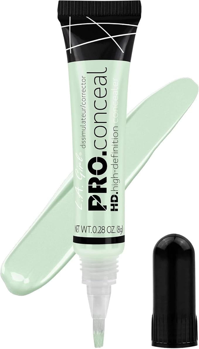 L.A. Girl PRO.Conceal HD High Definition Concealer, Mint Colour Corrector - Neutralises Redness for Fair and Light Skin Tones 8g