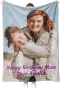 Personalised Blanket with Photos – Custom Blanket for Adults, Kids, and Family, Soft Fleece Throw for Birthday, Christmas, or Any Occasion – Unique Customisable Blanket with Pictures