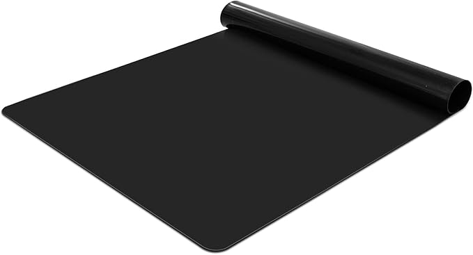 KitchenRaku Silicone Mat for Resin Casting 40x30 cm, Non Stick Silicone Sheet for Crafts, Silicone Heat Resistant Mat Craft Mat Silicone Placemat for Table Worktops (1, Black)
