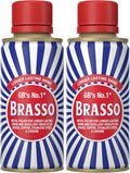 Brasso Metal Polish (Pack of 2)- Long-Lasting Shine for Brass, Copper, Stainless Steel, and Chrome (75 ml each)