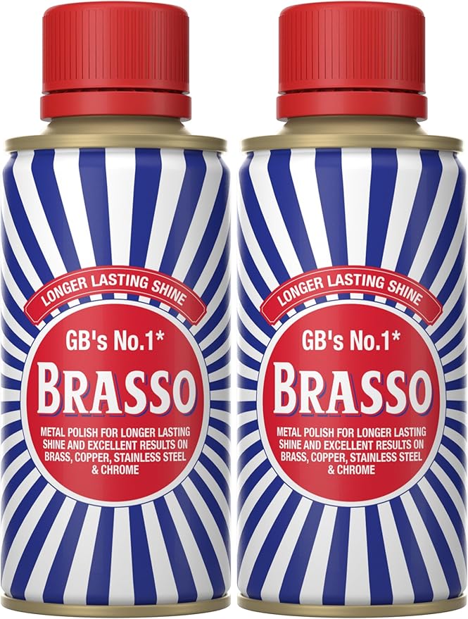 Brasso Metal Polish (Pack of 2)- Long-Lasting Shine for Brass, Copper, Stainless Steel, and Chrome (75 ml each)