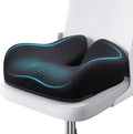Benazcap Seat Cushion, Memory Foam Cushion for Office Chair - Ergonomic Chair Cushions for Tailbone Pain Relief, Sciatica & Back Support, Office Chair Cushion & Coccyx Cushion