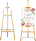 Easel Stand for Painting, Easel Stand for Wedding Sign, Kids Easel, Easels for Display, Studio Canvas Easel Art Stand, Canvas Stand for Painting, Wooden Easel Drawing Stand, Adjustable Height, 59 Inch