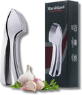 Marshland Premium Garlic Press - Easy to Clean Heavy Duty Garlic Presser & Mincer - Durable Garlic Crusher - No Peel Needed - Crush Garlic Effortlessly - Dishwasher Safe.
