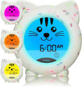 Zeepy 4-Phase Toddler Sleep Trainer Clock | USB Rechargeable Cute Kids Alarm Clock | Drop Proof Baby Night Light | Science-Backed For Better Bedtime Routines - Kip the Kitty