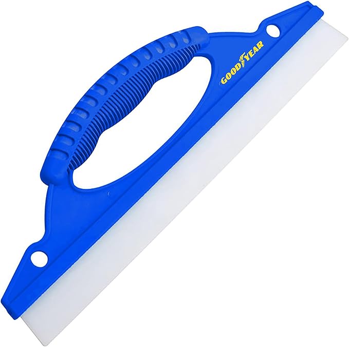 Goodyear Silicone Window Squeegee Ideal For Car Bodywork, Showers, Windows And Other Smooth Surfaces| Soft Silicone Blade| Removes 95% Of Standing Water| V-shaped Grip| Reusable And Long Lasting