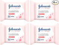 Makeup Remover Facial Wipes 4 PACK | 100 Wipes (25 x 4) Value MULTIPACK | For Waterproof Mascara | Johnsons Be Gone | Refreshing for Normal Skin Cleansing