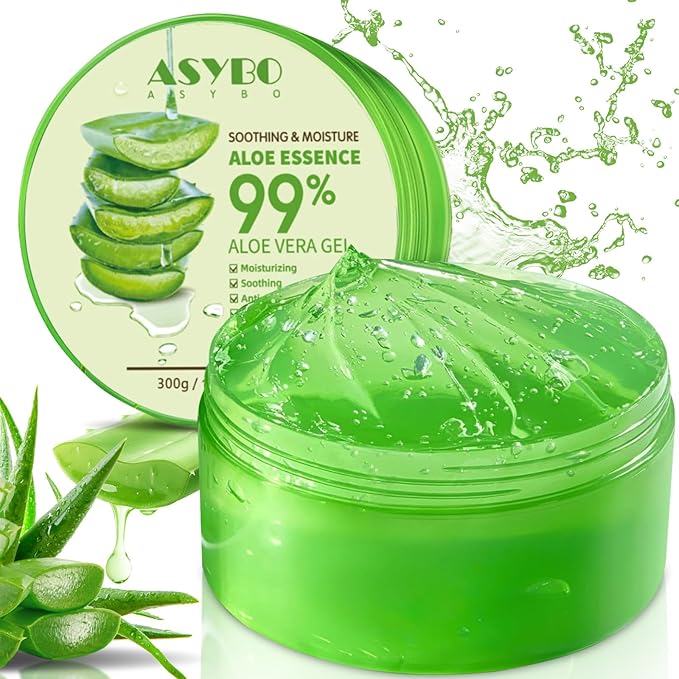 300 ML Aloe Vera Gel – 99% Organic Pure Aloe Vera Hydrating Moisturizer, Natural Aloe Cream for Dry Skin, Sunburn, Acne