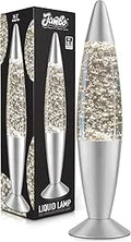 Jambo 16-Inch Silver Star Glitter Lamp I Beautiful Liquid Lamp I Entertaining for Adults and Kids