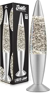Jambo 16-Inch Silver Star Glitter Lamp I Beautiful Liquid Lamp I Entertaining for Adults and Kids