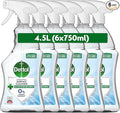 Dettol Antibacterial Disinfectant Surface Cleaner, Original Fragrance, Pack of 6, 6 x 750ml, Total of 4.5L