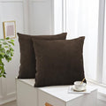 Aspire Homeware Coffee Cushions with Covers Included 45 x 45 cm Pack of 2 (2-Cushion Covers, 2-Inserts) with Invisible Zipper Pattern Cushion for Home Décor, Bedroom & Sofa (18x18 Inchs)