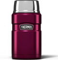 Thermos Stainless King Food Flask, 710ml Capacity - Sleek Multi- Purpose Flask for Daily Food Prep - Durable Stainless Steel with Raspberry Finish - Ideal for On-The-Go Meals & Drinks