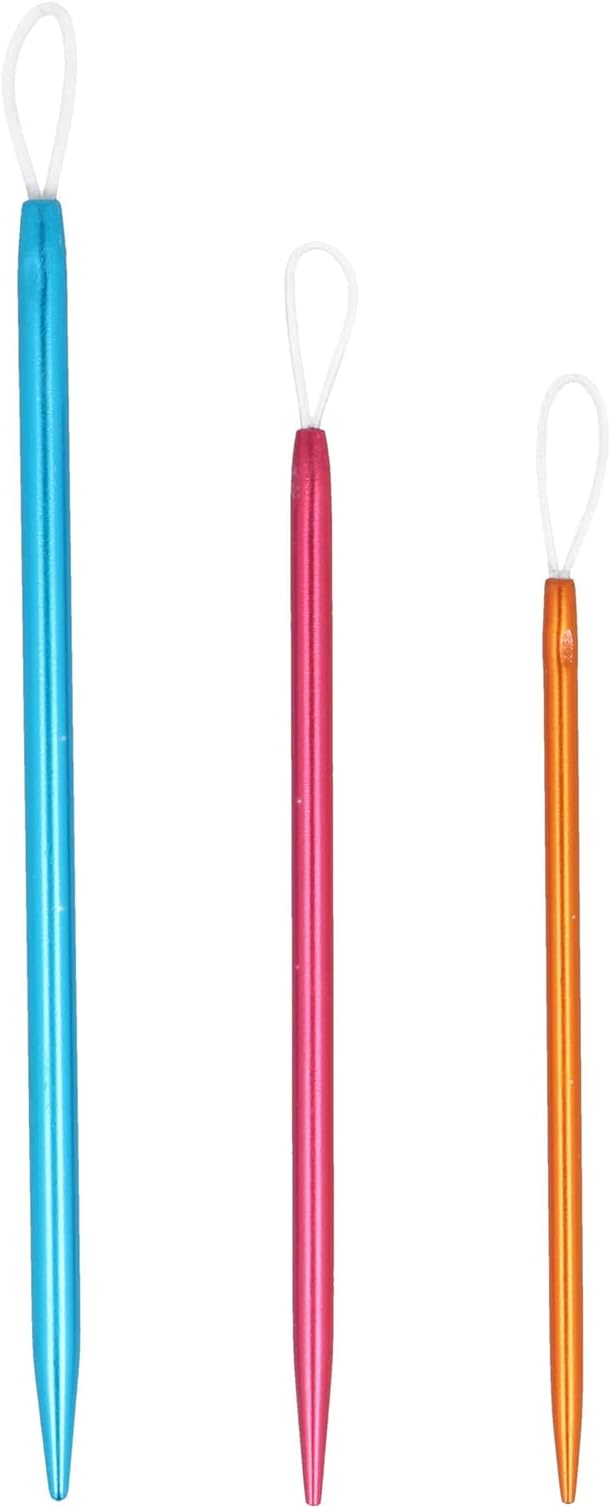 KnitPro KP10944 Wool (Set of 3 Needles), Aluminium, Multi-Colour, 10 x 2 x 2 cm