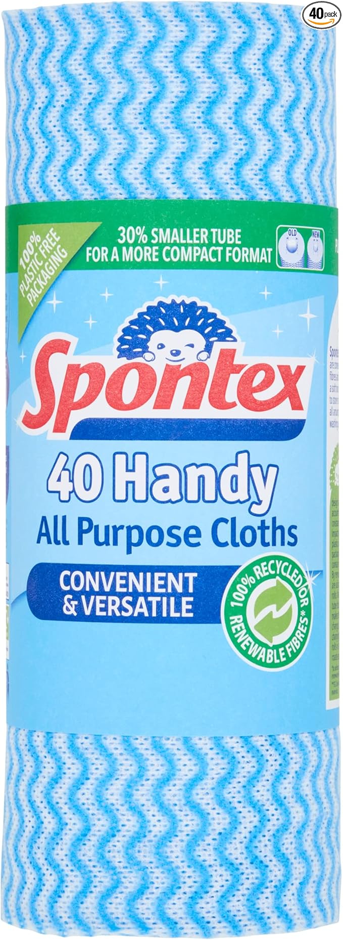 Spontex 40 Handy All Purpose Cleaning Cloths on a Roll