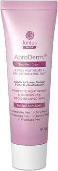 AproDerm® Emollient Cream 50g Tube – Gentle, 2-in-1 Moisturiser and Soap Substitute; Suitable for Dry Skin, Eczema, Dermatitis and Psoriasis; Vegan