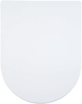 AQUALONA® Luxury Duroplast Toilet Seat – Strong and Durable - D Shaped, Soft Close - Ceramic Appearance - Scratch Resistant - Dual Button Hinge Release - Click, Lift & Clean Technology (White)