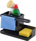 simplywire – Sink Tidy/Caddy – Kitchen Sink Organiser – Removable Drip Tray – Non-Slip - Black