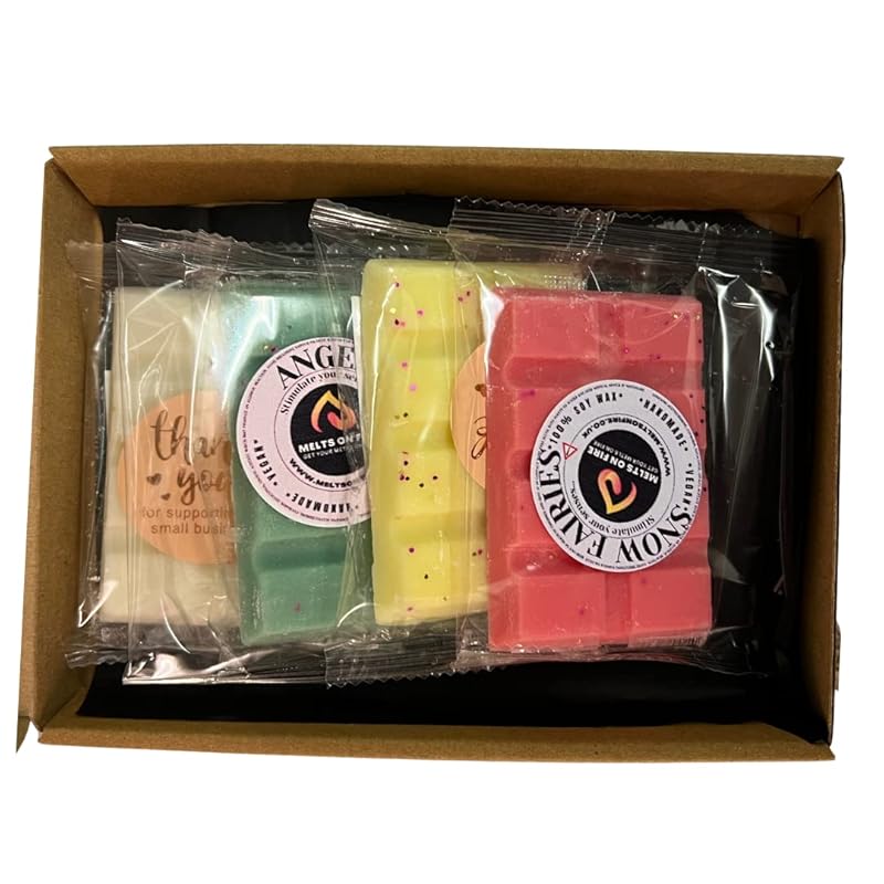 Wax Melts 4 Bars | Build Your Own Box (Choose 4 Scents) Wax Melts Handmade Highly Scented Soy Snap Bars Designer Fragrance Vegan & Cruelty Free