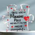 Anniversary Puzzle-Shaped Plaque Gifts for Girlfriend on Christmas Anniversary Valentines Birthday Gifts for Her Him Boyfriend Wife Husband Romantic