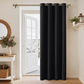 PONY DANCE Blackout Curtain for Door - 52 x 84 Thermal Insulated Room Darkening Window Treatments Light Block Halloween Decoration for Indoor/Balcony/Bathroom, 1 Piece, Black