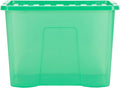 Wham Crystal 80L Box & Lid (Pack 2, Leprechaun Green)