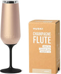 Huski Champagne Flute | New | Award-Winning Design with Detachable Stem | Premium Stainless Steel Champagne Glass with Lid | Triple Insulated Tumbler | 240ml Capacity | Great Gift (Champagne)