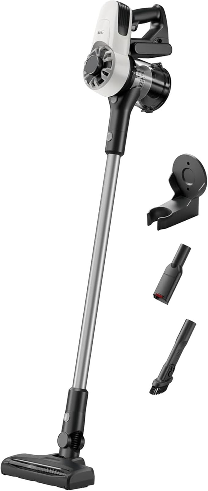 AEG 3000 Cordless Vacuum Cleaner AP31CB18IW, Cordless Stick with 30min Runtime 0.5L, High Efficiency Dust Pickup, Lightweight & Maneuverable, Easy maintenance, Portable Cleaner, Integrated Wall Mount